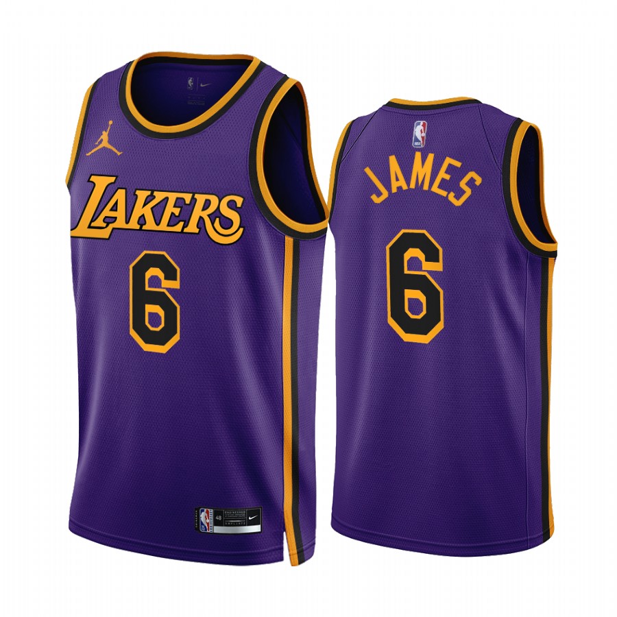 LeBron James Los Angeles Lakers Purple #6 Statement Edition Jersey
