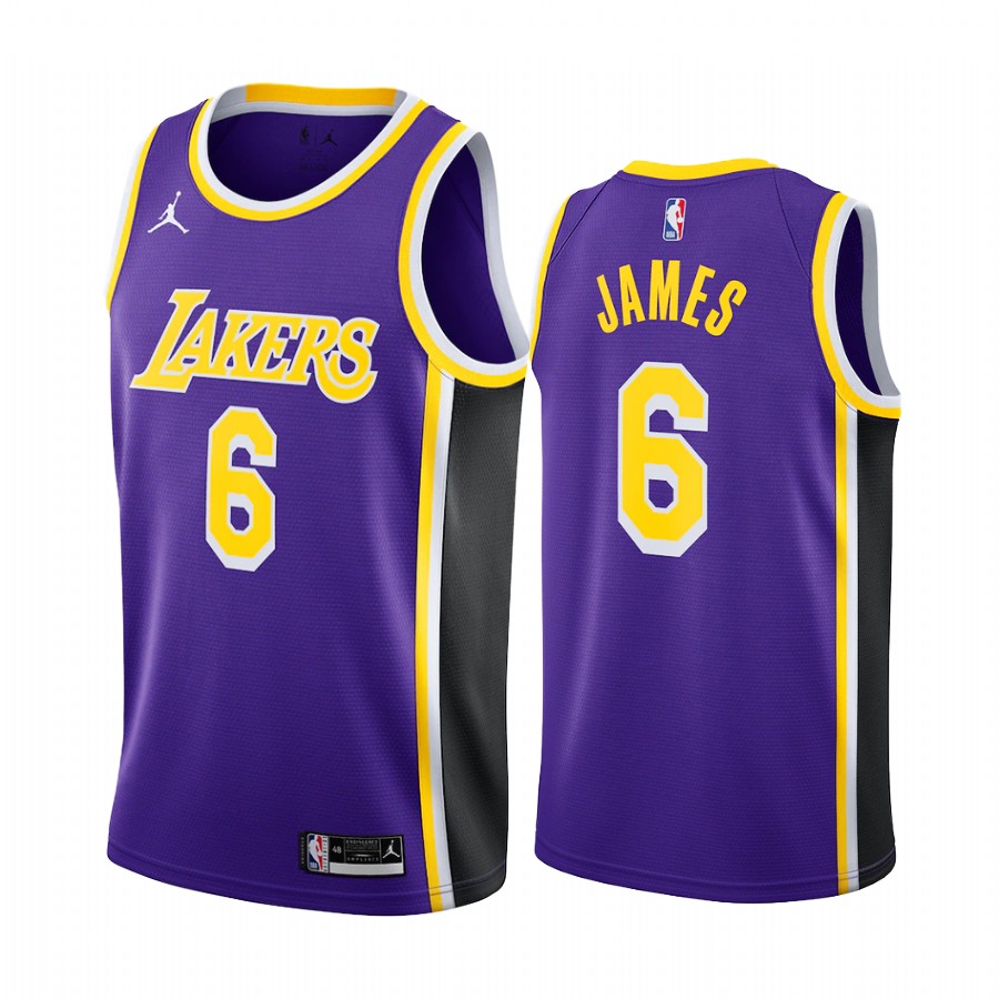LeBron James Los Angeles Lakers Statement Edition Purple #6 Jersey Change Number