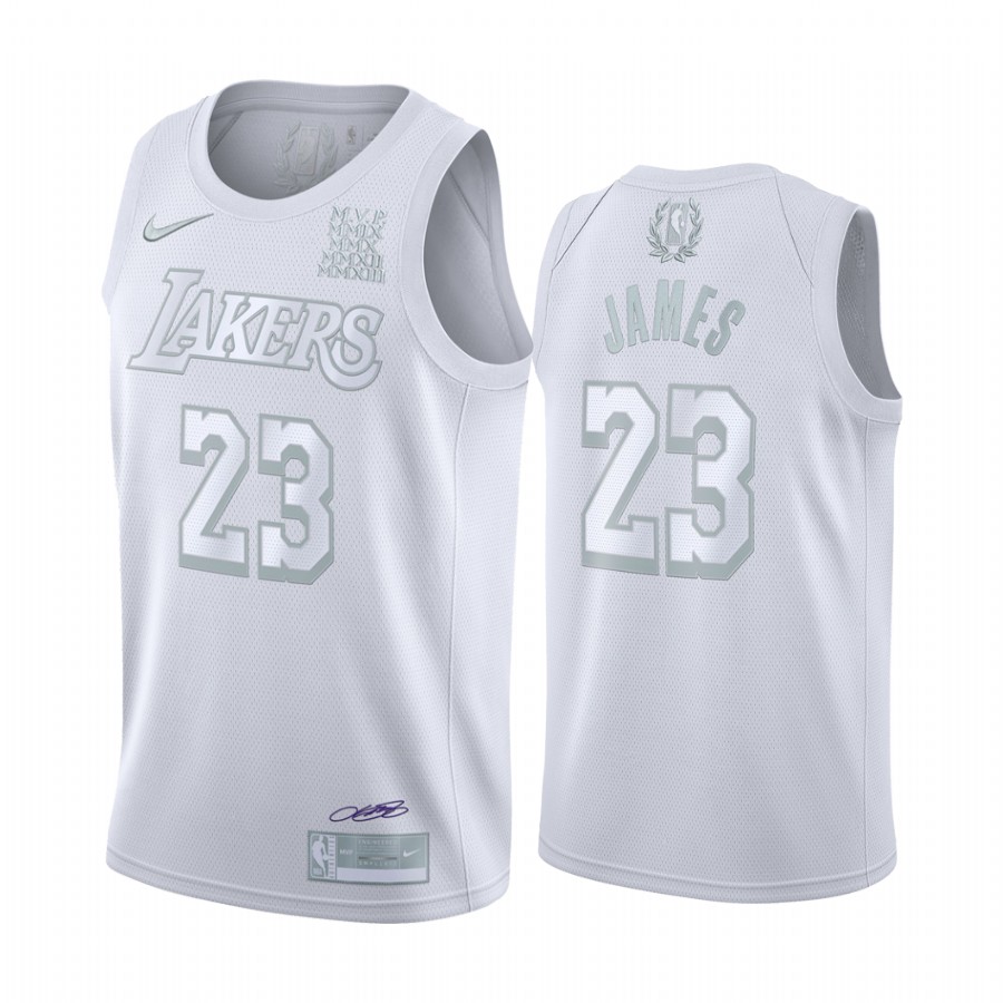 LeBron James Los Angeles Lakers White MVP #23 Jersey