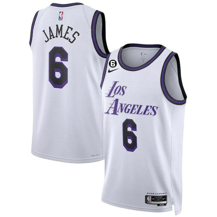 LeBron James Men's Los Angeles Lakers Collection City Jersey - All Stitched
