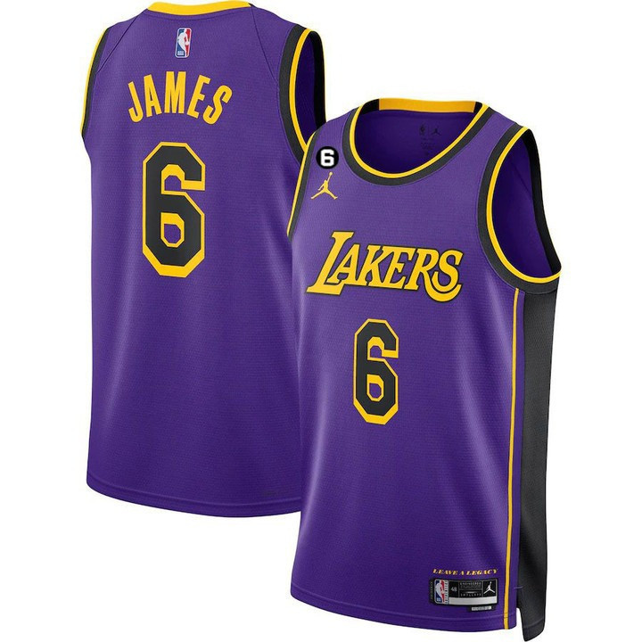 LeBron James Men's Los Angeles Lakers Collection Statement Jersey - All Stitched