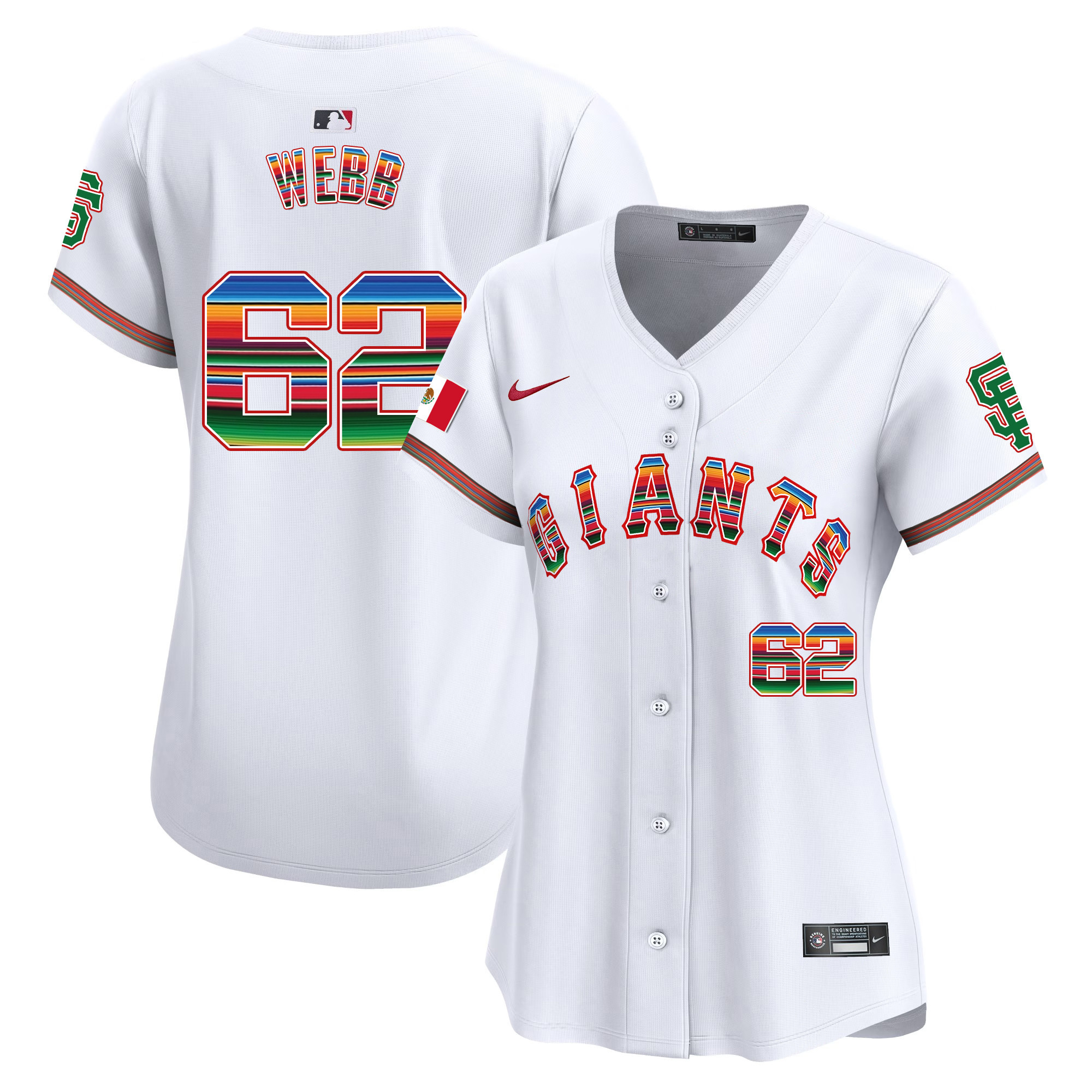 Logan Webb Women's San Francisco Giants Mexico Vapor Premier Limited White Jersey