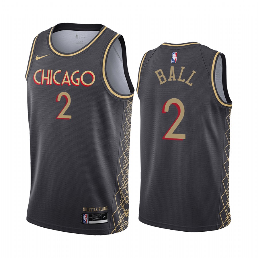 Lonzo Ball Chicago Bulls City Edition Black #2 Jersey