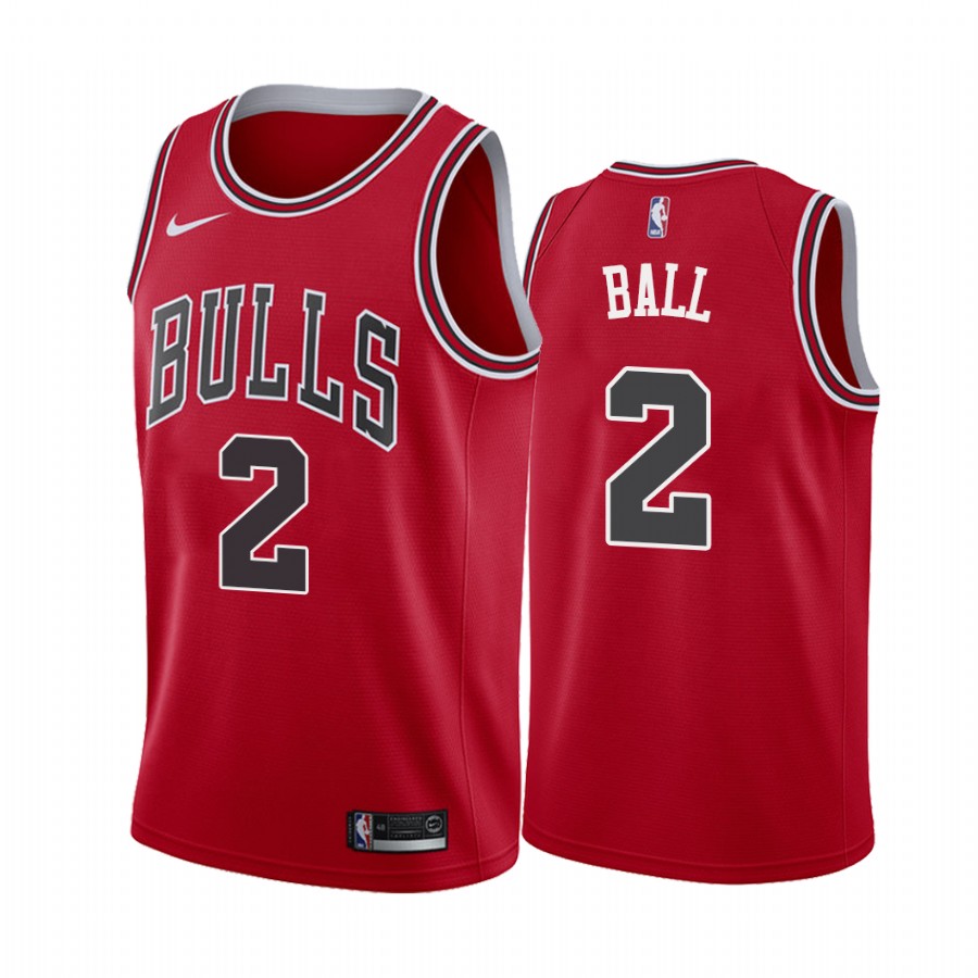 Lonzo Ball Chicago Bulls Icon Edition Red #2 Jersey