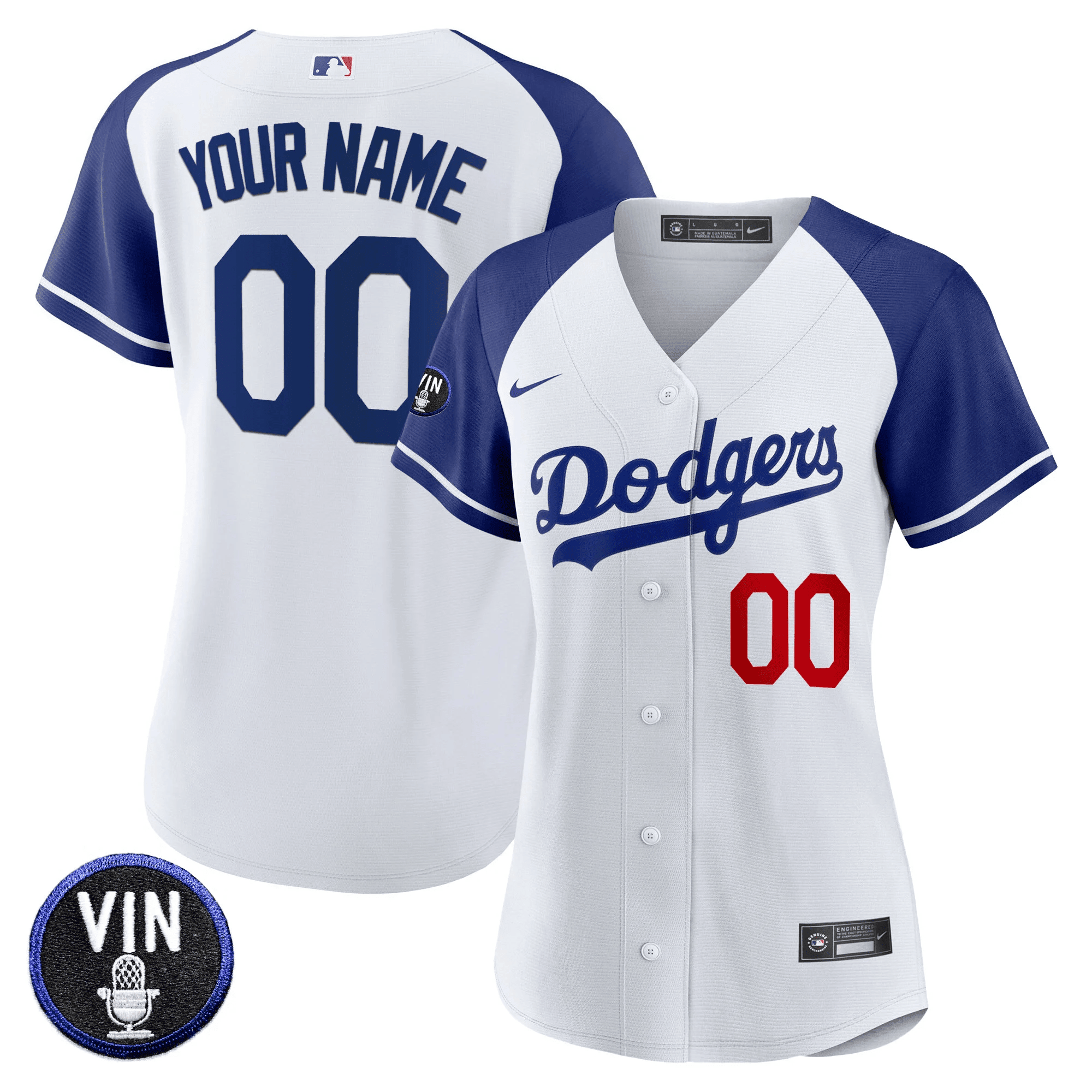 Los Angeles Dodgers Vin Scully Patch Cool Base Custom Alternate White Jersey