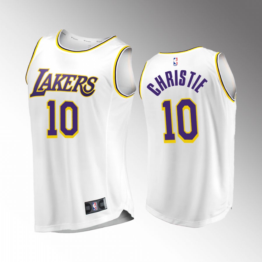 Los Angeles Lakers #10 Max Christie Association Edition Jersey White