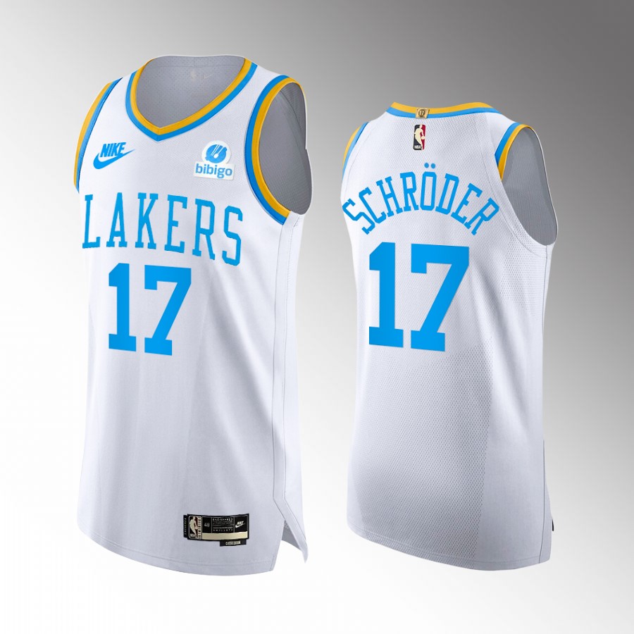 Los Angeles Lakers #17 Dennis Schroder White Jersey Classic Edition