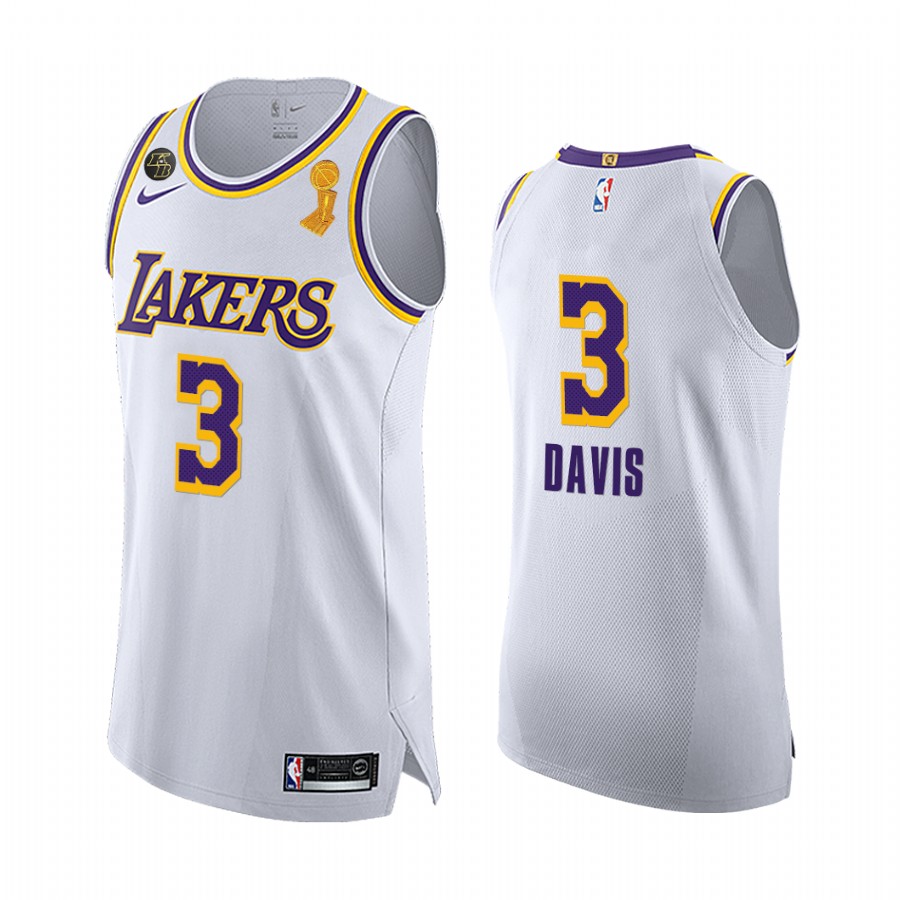Los Angeles Lakers Finals Champions Anthony Davis White Social justice Jersey Association