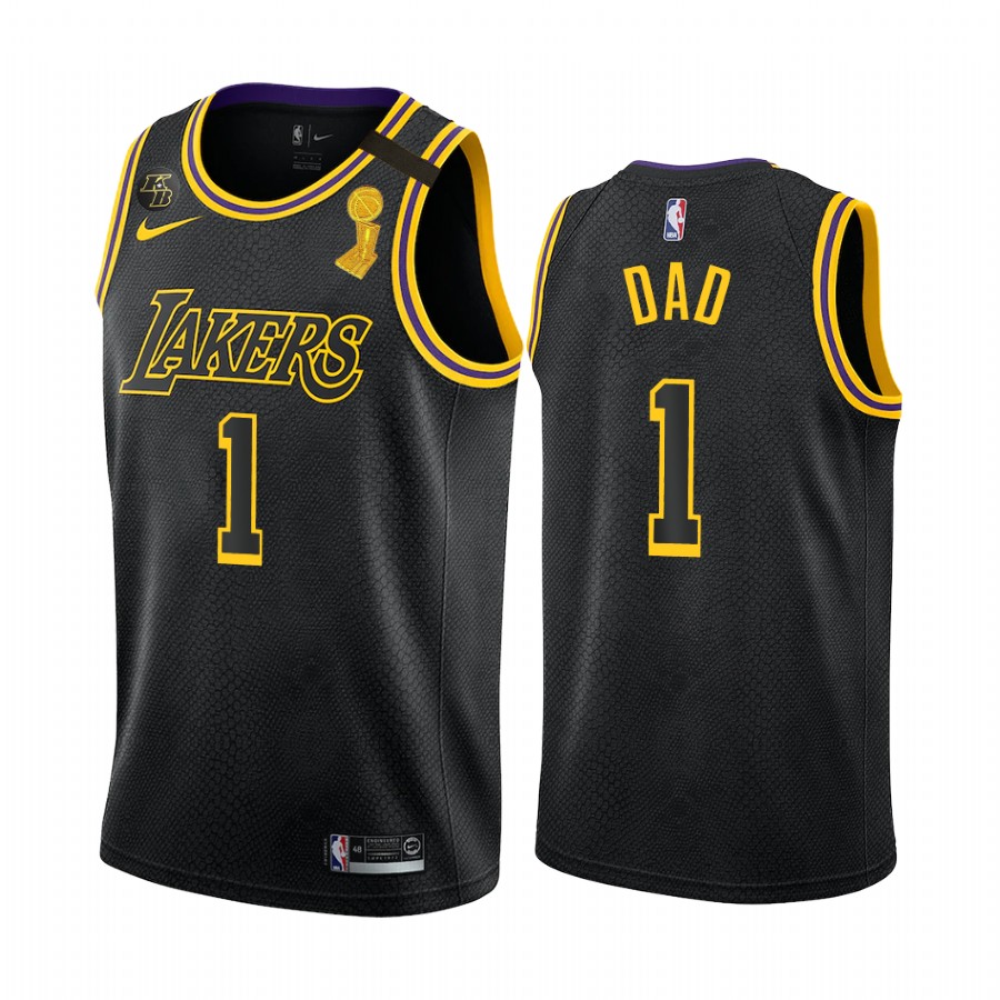 Los Angeles Lakers Fathers Day Black No.1 Dad Jersey