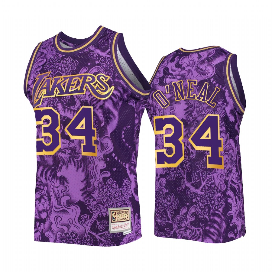 Los Angeles Lakers Lunar New Year Shaquille O'Neal Jersey Purple Mitchell Ness