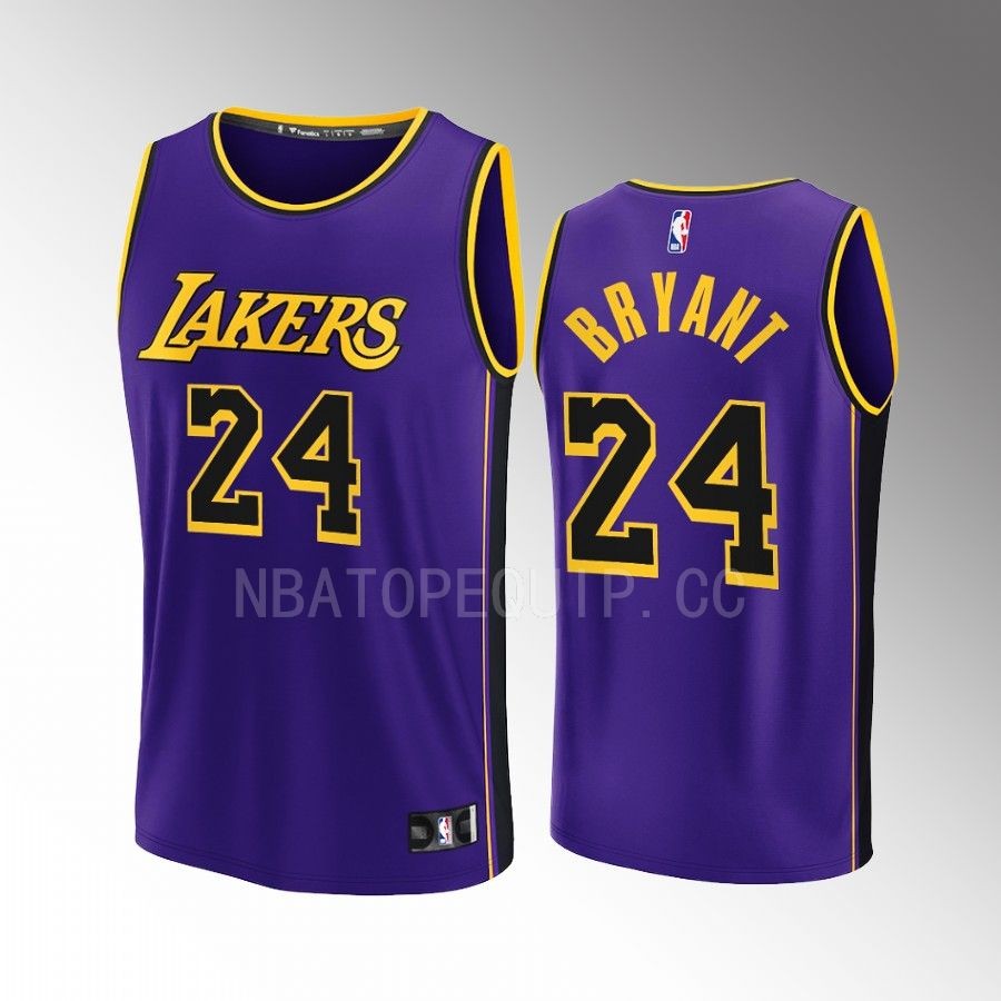 Los Angeles Lakers #24 Kobe Bryant Statement Jersey Fast Break Purple