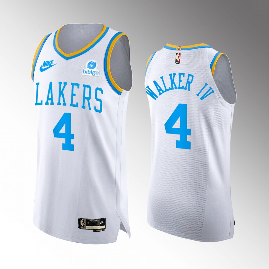 Los Angeles Lakers #4 Lonnie Walker IV White Jersey Classic Edition