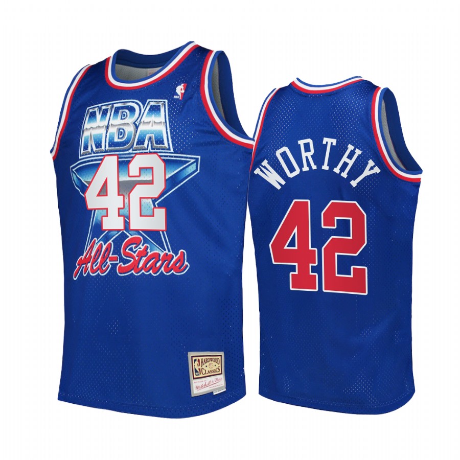 Los Angeles Lakers #42 James Worthy 1992 All-Star Western Conference Jersey Blue