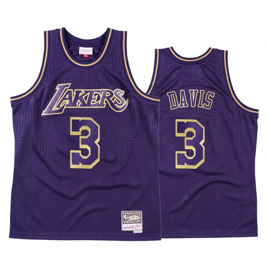 Los Angeles Lakers Anthony Davis CNY Purple Throwback Jersey