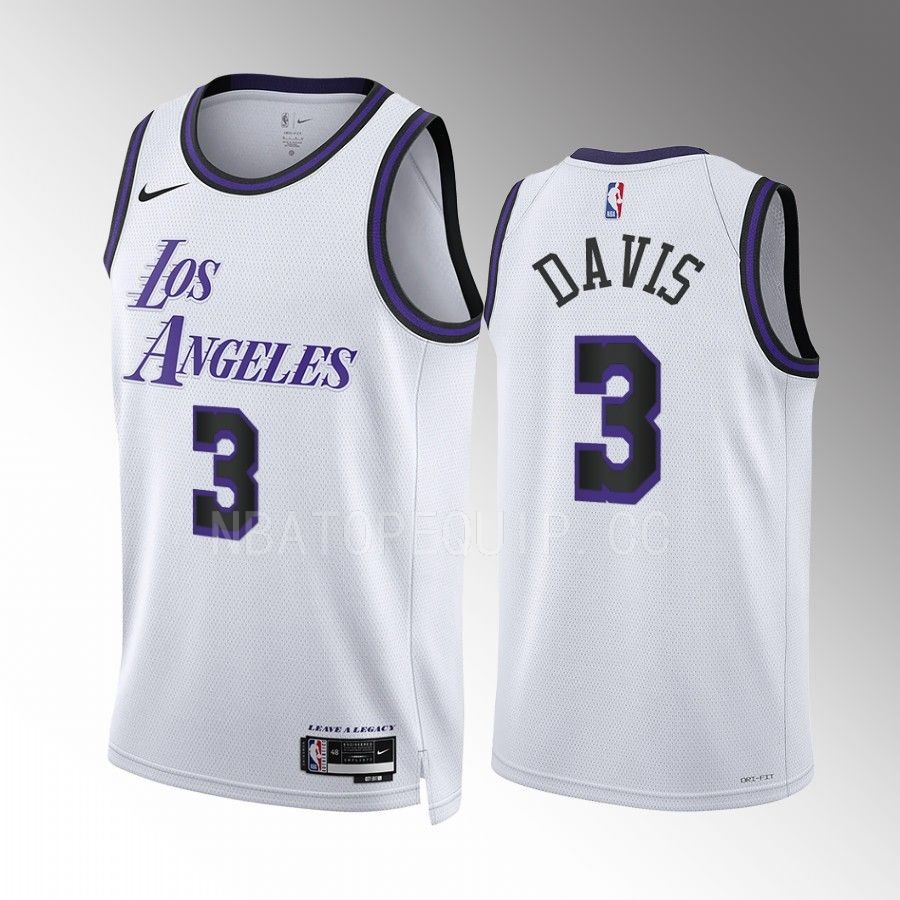 Los Angeles Lakers Anthony Davis City Edition White #3 Jersey