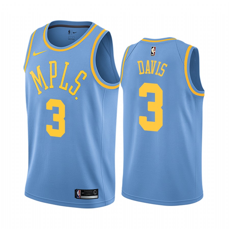 Los Angeles Lakers Anthony Davis #3 Blue Classic Jersey