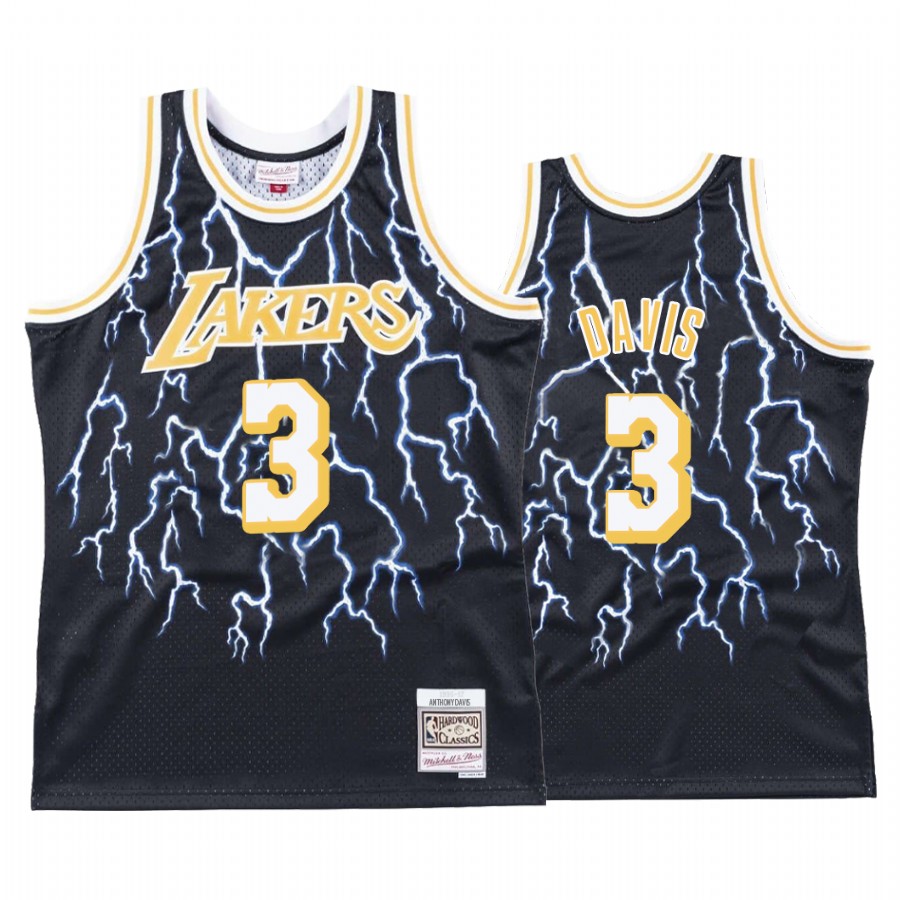 Los Angeles Lakers Anthony Davis #3 Hardwood Classics Lightning Jersey