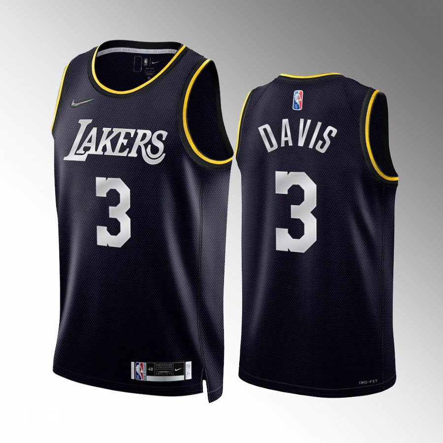 Los Angeles Lakers Anthony Davis #3 Select Series 2 Black Jersey Diamond Badge