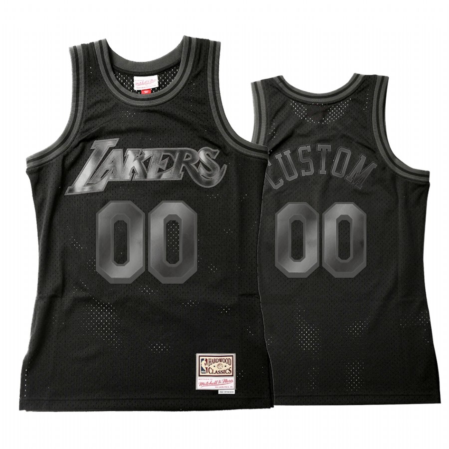 Los Angeles Lakers Custom #00 Throwback Tonal Jersey Men's