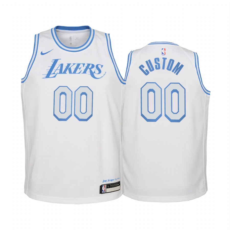Los Angeles Lakers Custom  City White Youth Jersey - Legacy of Lore