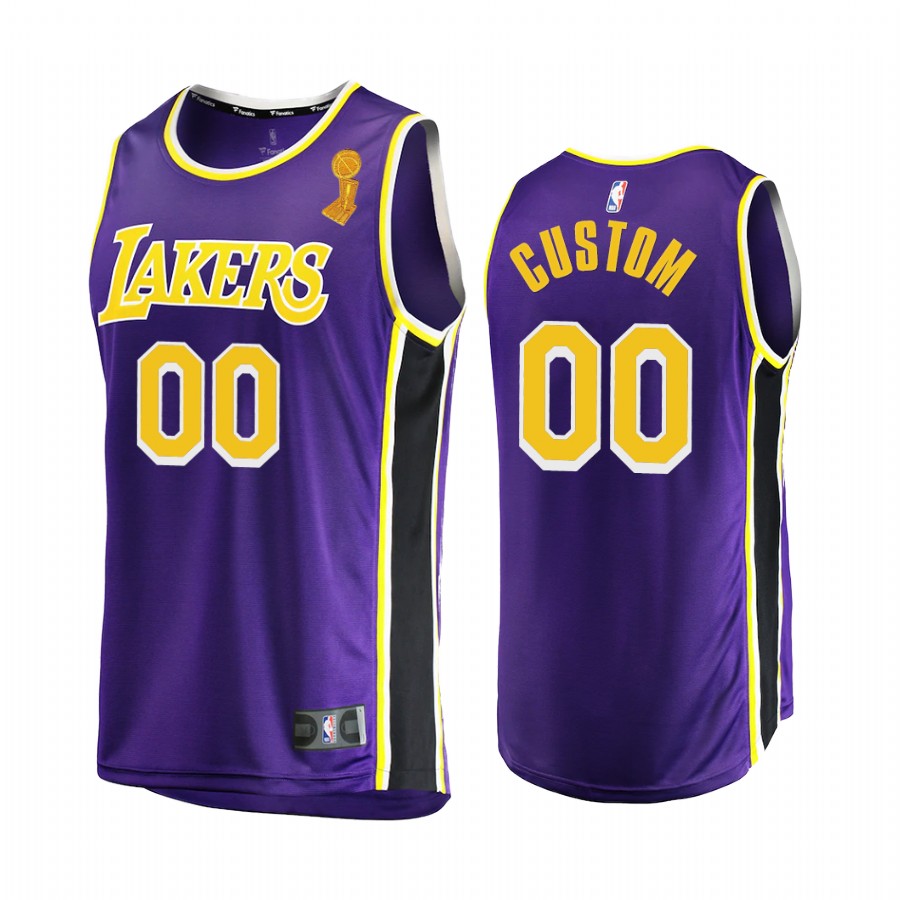 Los Angeles Lakers Custom Finals Champions Jersey Purple Statement