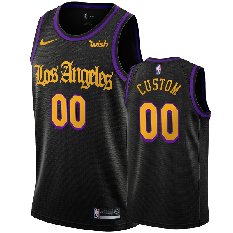 Los Angeles Lakers Custom Black  City Creative Jersey