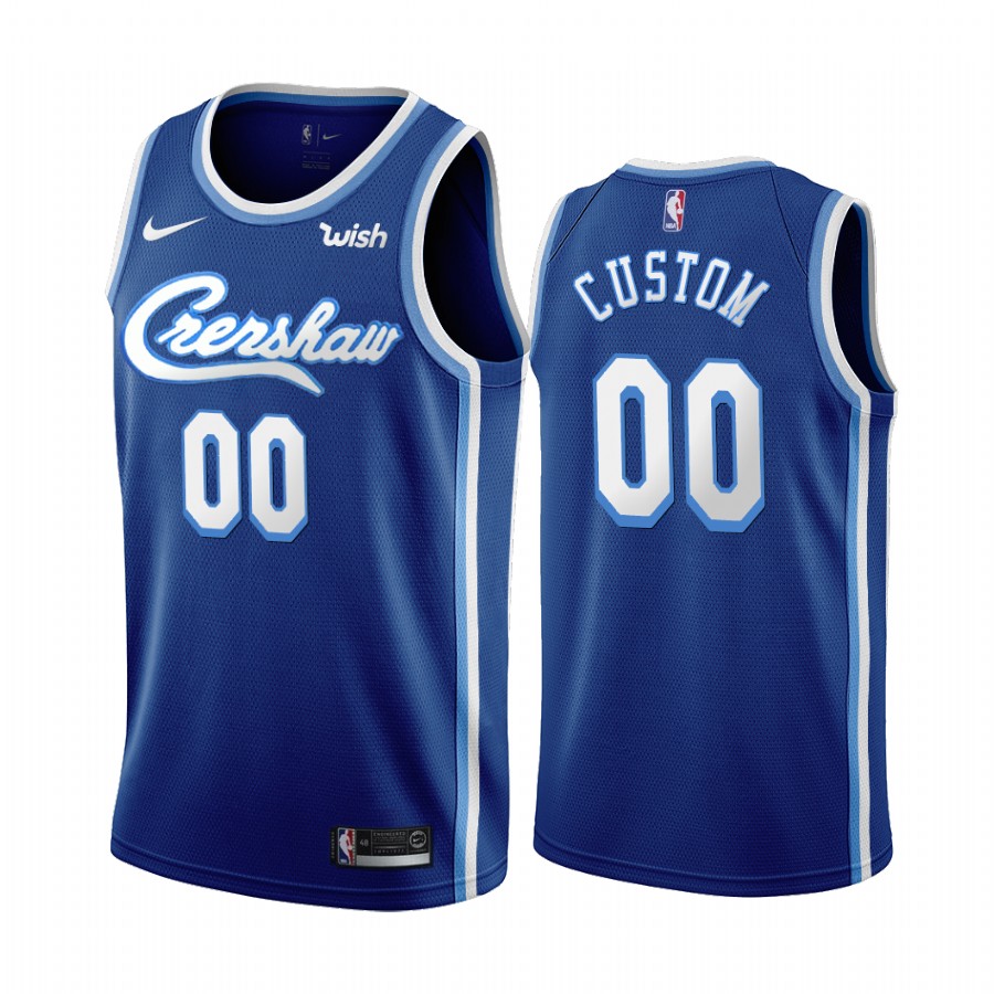 Los Angeles Lakers Custom Blue  Classic Edition Jersey