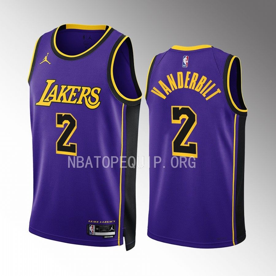 Los Angeles Lakers Jarred Vanderbilt Statement Edition Purple #2 Jersey Swingman