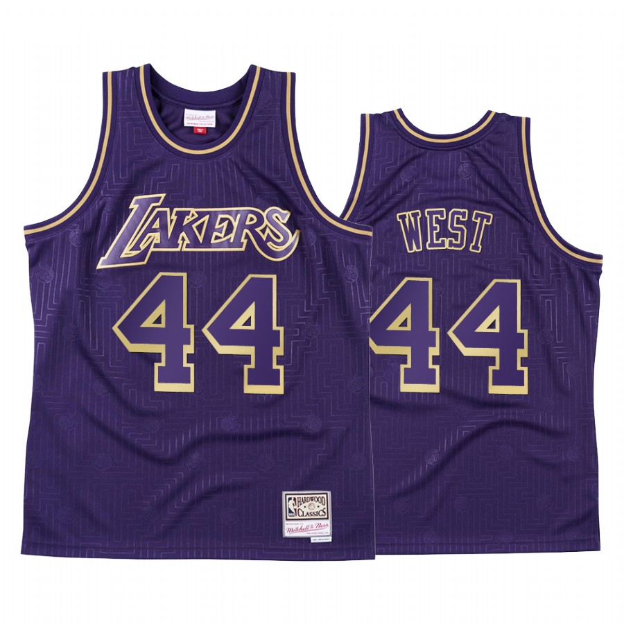 Los Angeles Lakers Jerry West CNY Purple Throwback Jersey