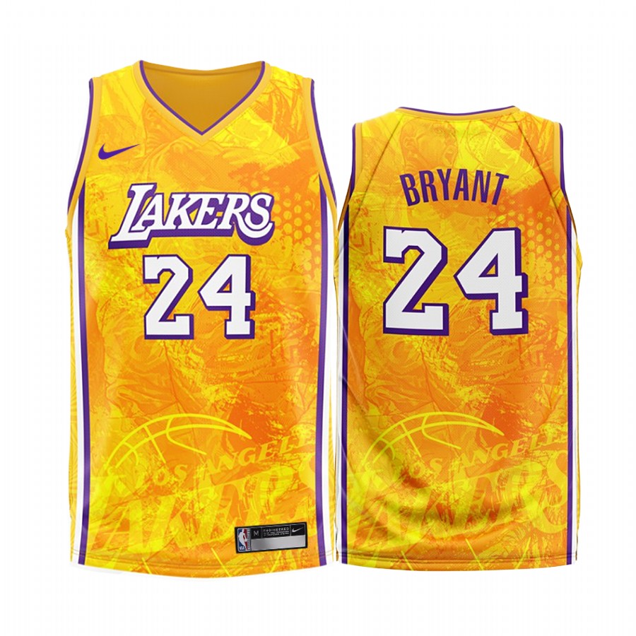 Los Angeles Lakers Kobe Bryant #24 Gold Fashion Edition Jersey