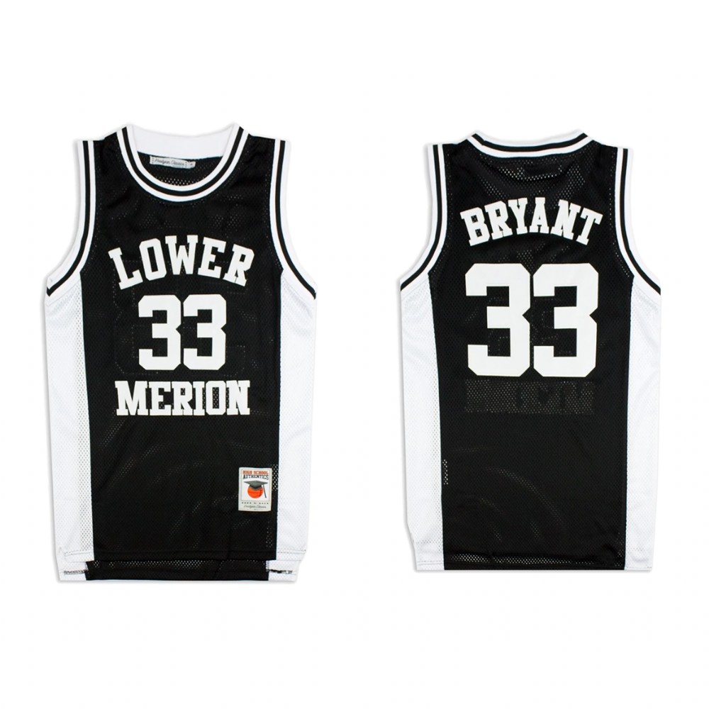 Los Angeles Lakers Kobe Bryant Black Lower Merion High School Jersey