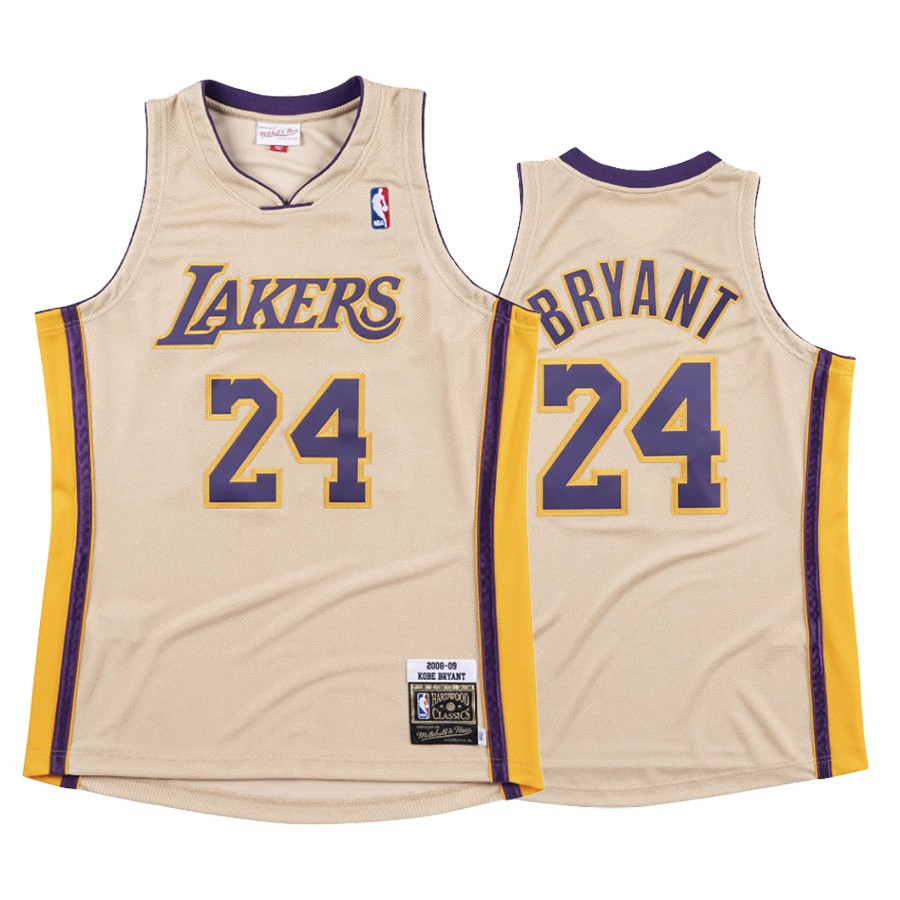 Los Angeles Lakers Kobe Bryant Gold 2008-09 Hardwood Classics Premium Jersey