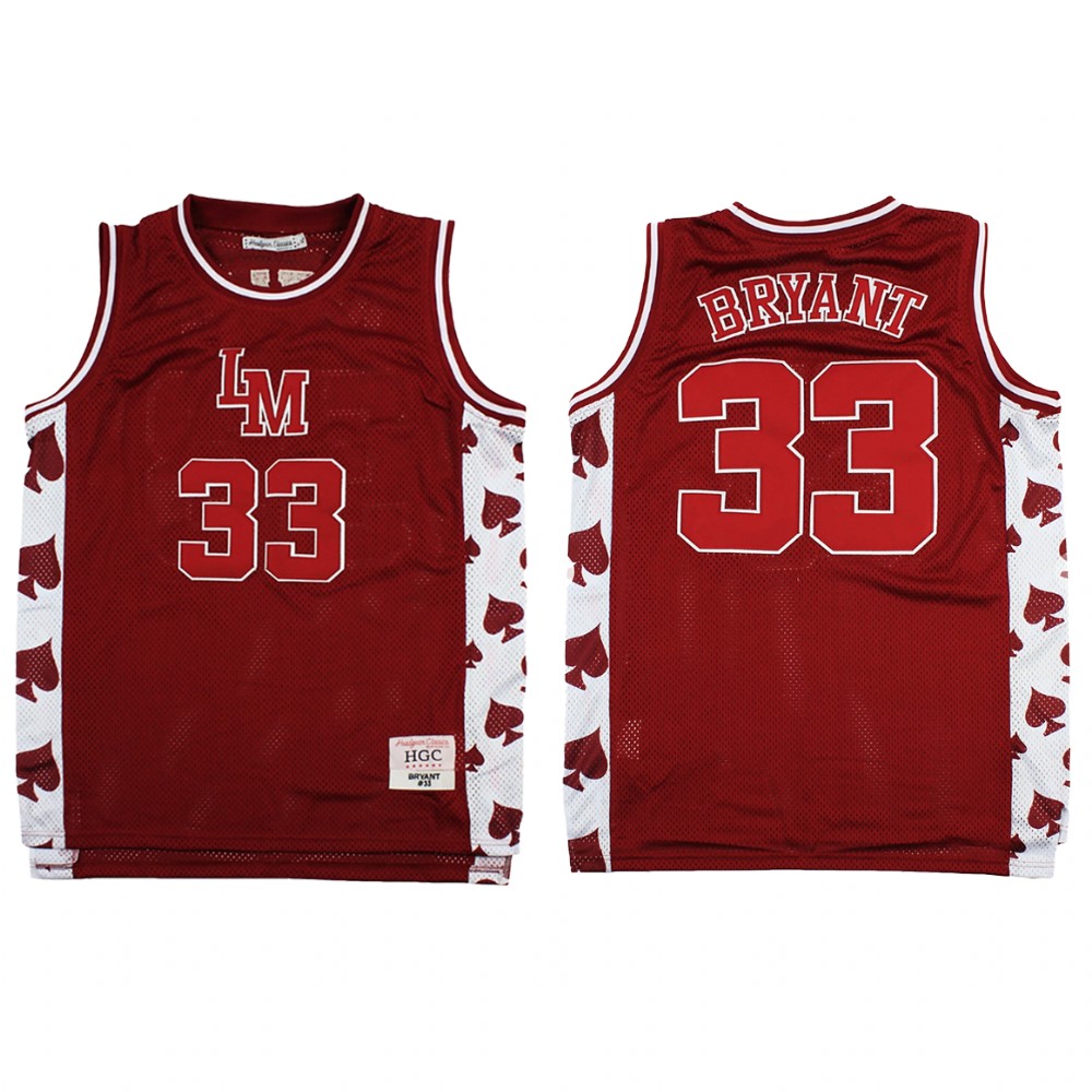 Los Angeles Lakers Kobe Bryant Red Aces Alternate Lower Merion High School Jersey