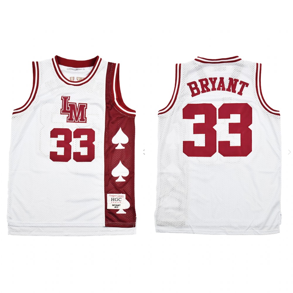 Los Angeles Lakers Kobe Bryant White Aces Alternate Lower Merion High School Jersey