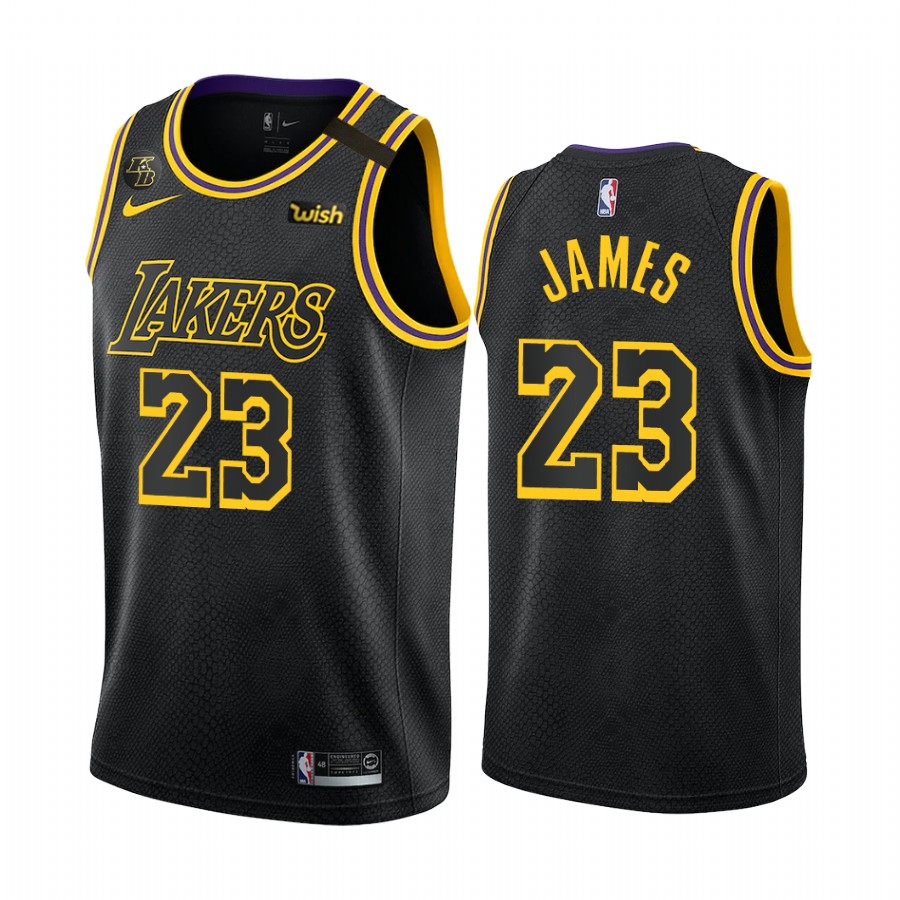 Los Angeles Lakers LeBron James #23 Black Mamba Inspired City Jersey