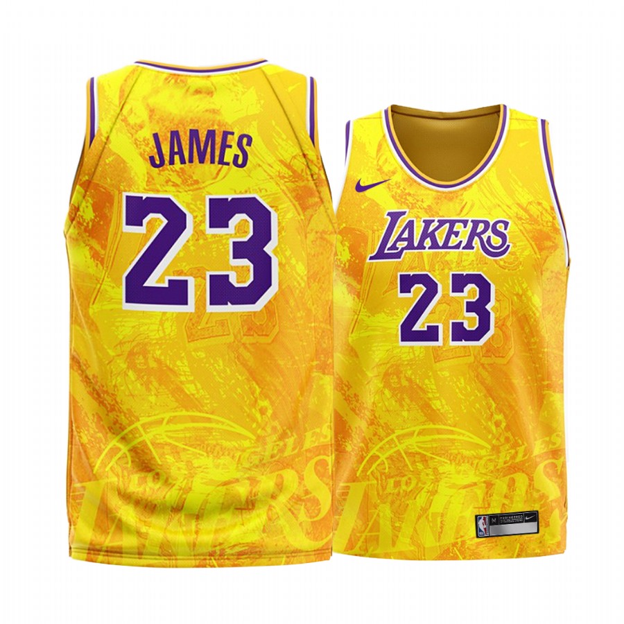 Los Angeles Lakers LeBron James #23 Gold Fashion Edition Jersey