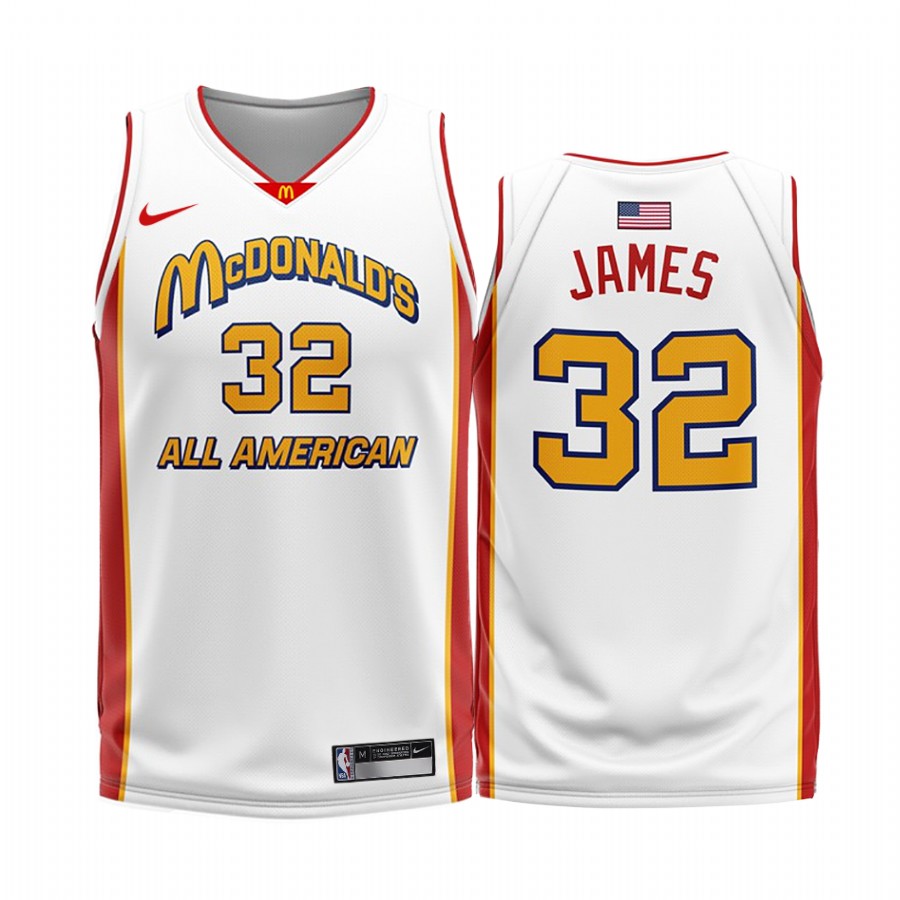 Los Angeles Lakers LeBron James #32 White Fashion Edition Jersey