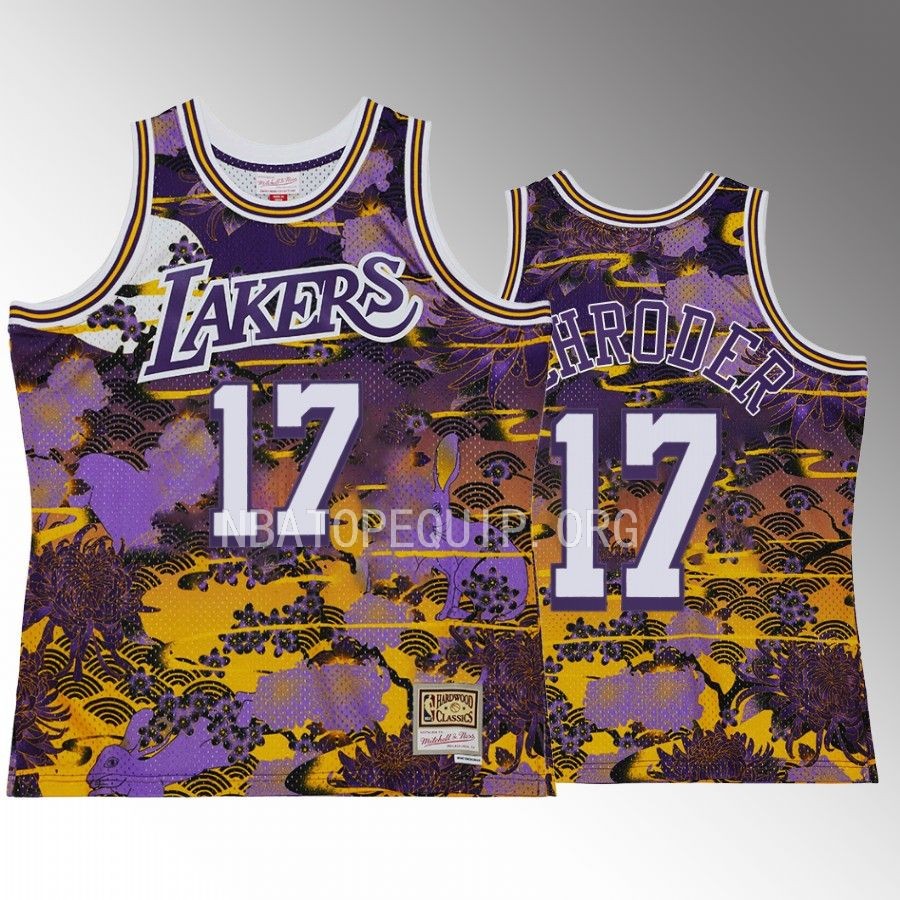 Los Angeles Lakers Lunar Year of the Rabbit Dennis Schroder Purple #17 Jersey Asian Heritage