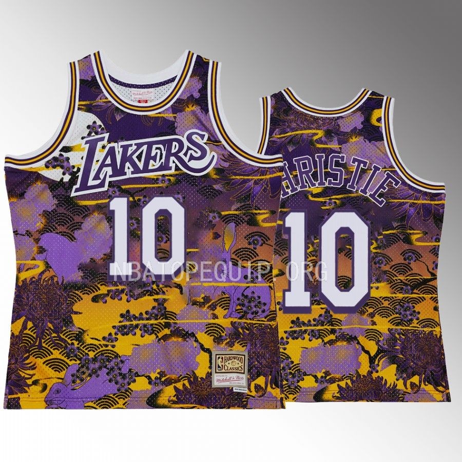 Los Angeles Lakers Lunar Year of the Rabbit Max Christie Purple #10 Jersey Asian Heritage