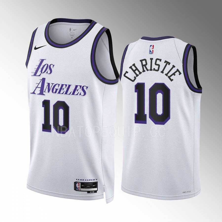 Los Angeles Lakers Max Christie City Edition White #10 Jersey