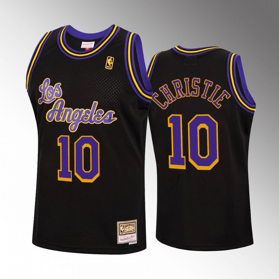 Los Angeles Lakers Max Christie Black Hollywood Nights Men Jersey Hardwood Classics
