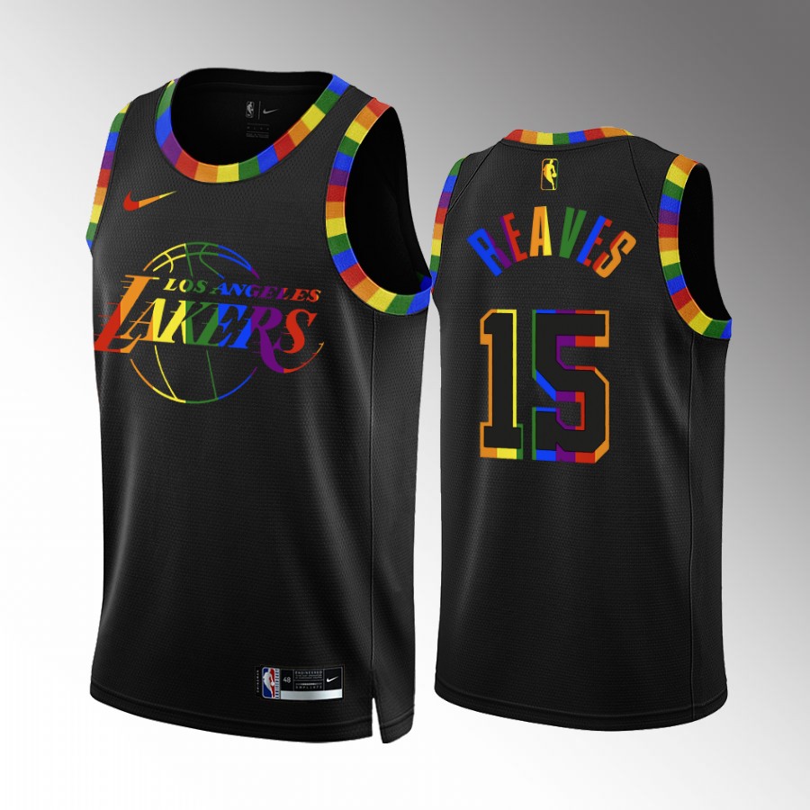 Los Angeles Lakers Pride Night Austin Reaves Black #15 Jersey Special
