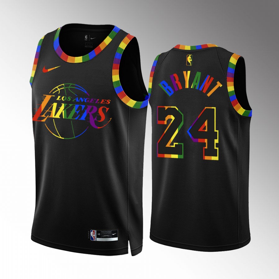Los Angeles Lakers Pride Night Kobe Bryant Black #24 Jersey Special