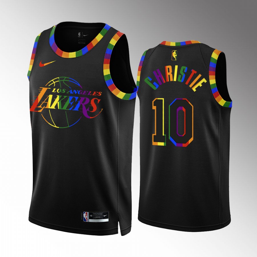 Los Angeles Lakers Pride Night Max Christie Black #10 Jersey Special