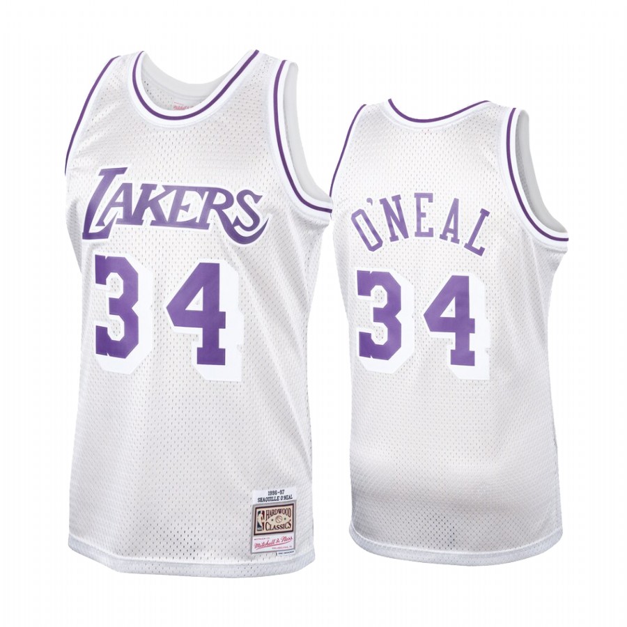 Los Angeles Lakers Shaquille O'Neal Hardwood Classics Platinum Jersey