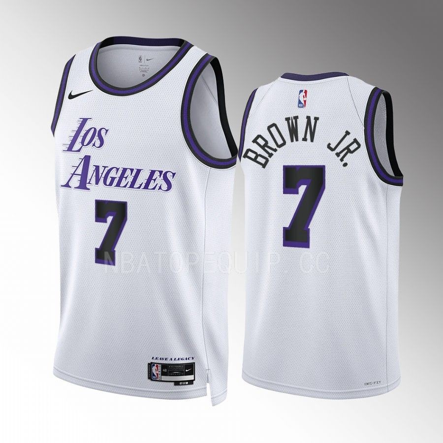 Los Angeles Lakers Troy Brown Jr. City Edition White #7 Jersey
