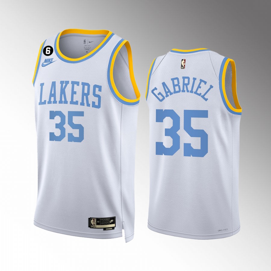 Los Angeles Lakers Wenyen Gabriel Classic Edition White #35 Jersey Swingman