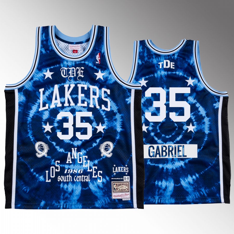 Los Angeles Lakers Wenyen Gabriel BR Remix Royal Jersey #35 Fashion