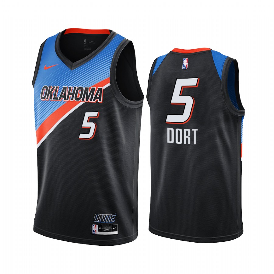 Luguentz Dort Oklahoma City Thunder City Edition Black #5 Jersey