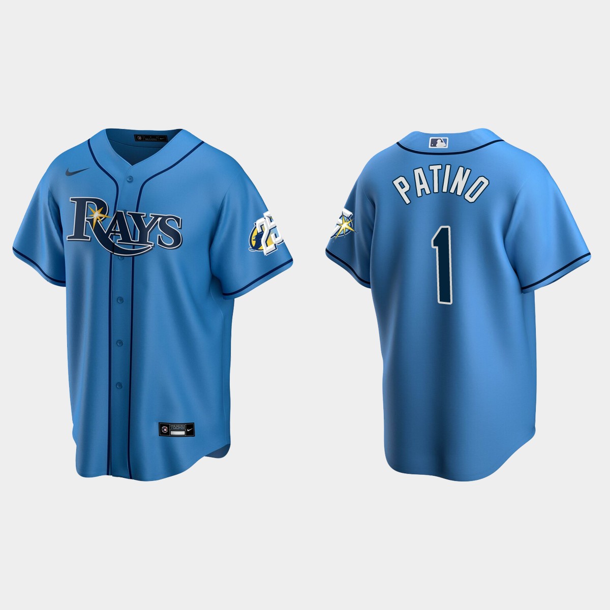 Luis Patino Tampa Bay Rays 25th Anniversary Jersey - Light Blue